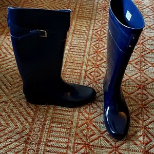 Ralph Lauren blue rain boots.